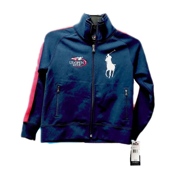 NWT RLX Ralph Lauren US Open 2006 Ball Girl Navy Full Zip Blue/Red Jacket Size S - Picture 1 of 6